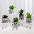 Cute Faux Succulent Planters with Dangling Legs (Set of 5)